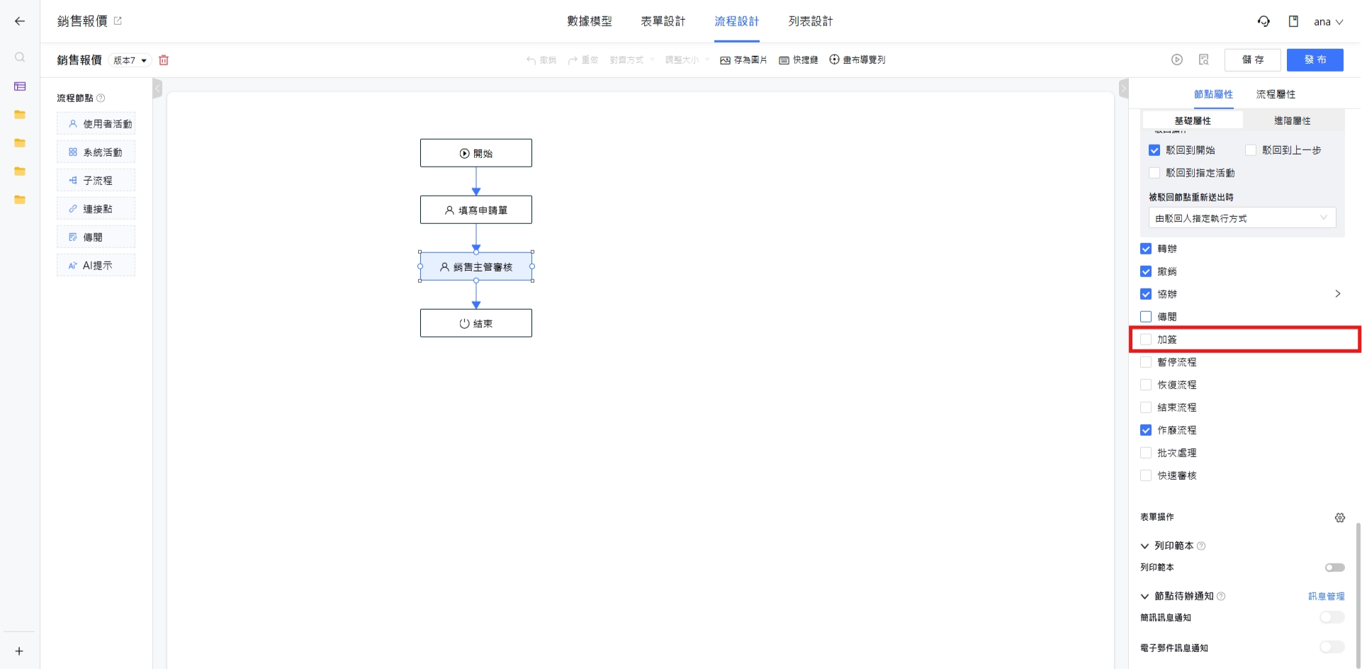 加簽